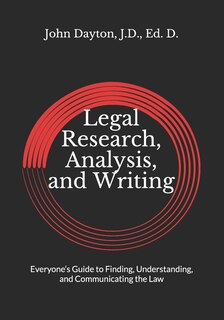 Front cover_Legal Research, Analysis, and Writing