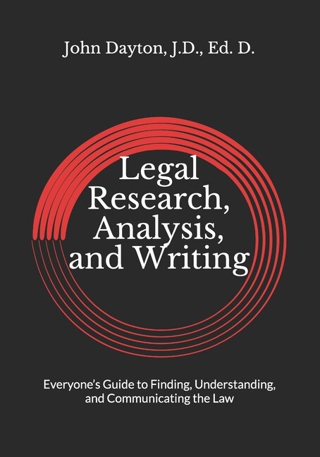 Front cover_Legal Research, Analysis, and Writing