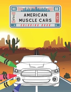 Front cover_American Muscle Cars Coloring Book