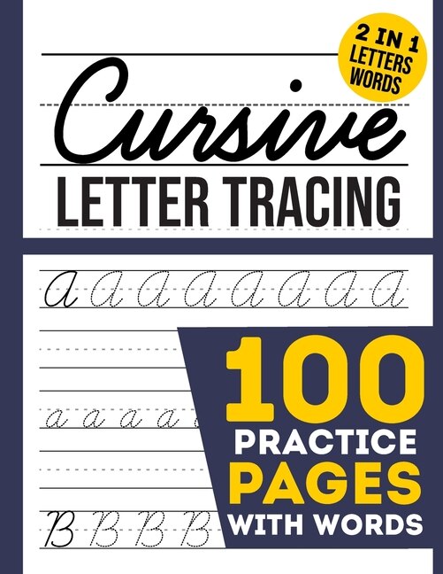 Front cover_cursive Letter Tracing 100 Practice Pages