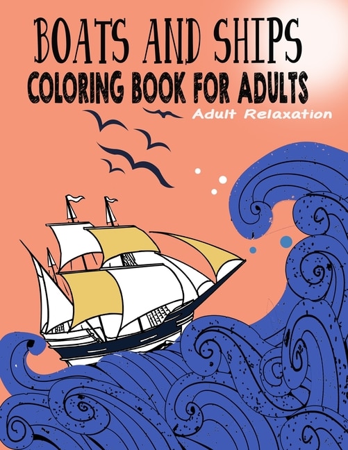 Front cover_Boats and Ships Coloring Book for Adults