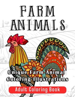 Front cover_Farm Animals Adult Coloring Book