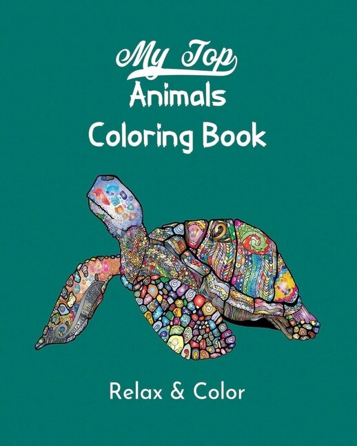 Couverture_My Top Animals Coloring Book - Relax and Color