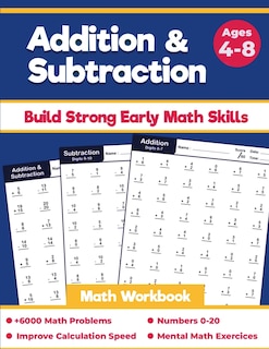 Front cover_Addition and Subtraction Math Workbook