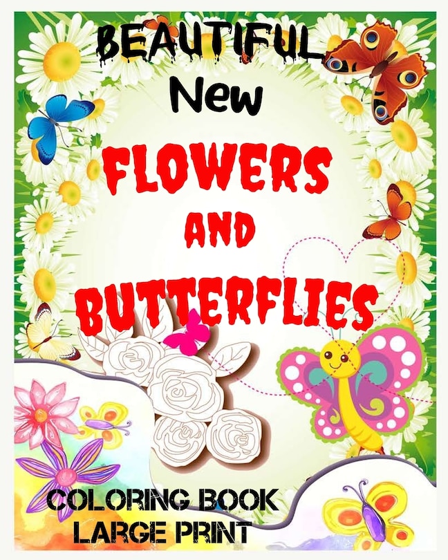 Couverture_Beautiful New flowers and butterflies