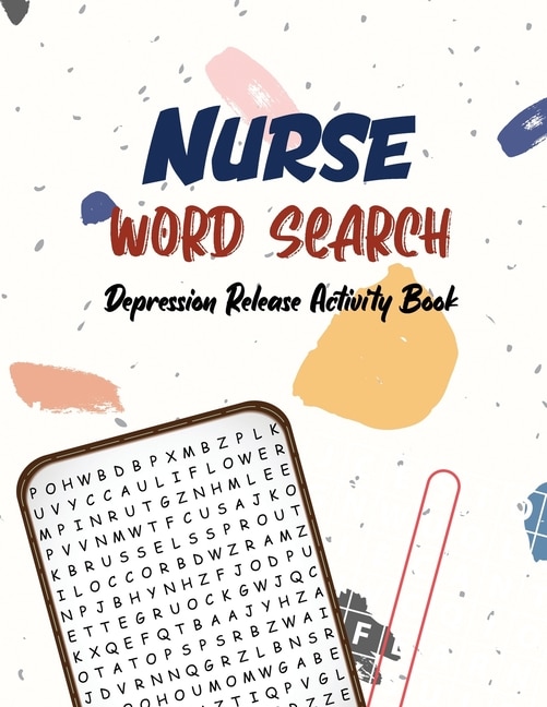 Front cover_Nurse Word Search - Depression Release Activity Book