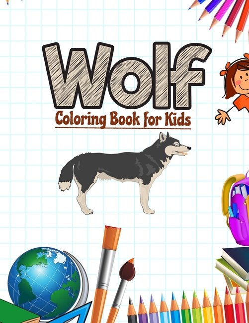 Couverture_Wolf Coloring Book for kids