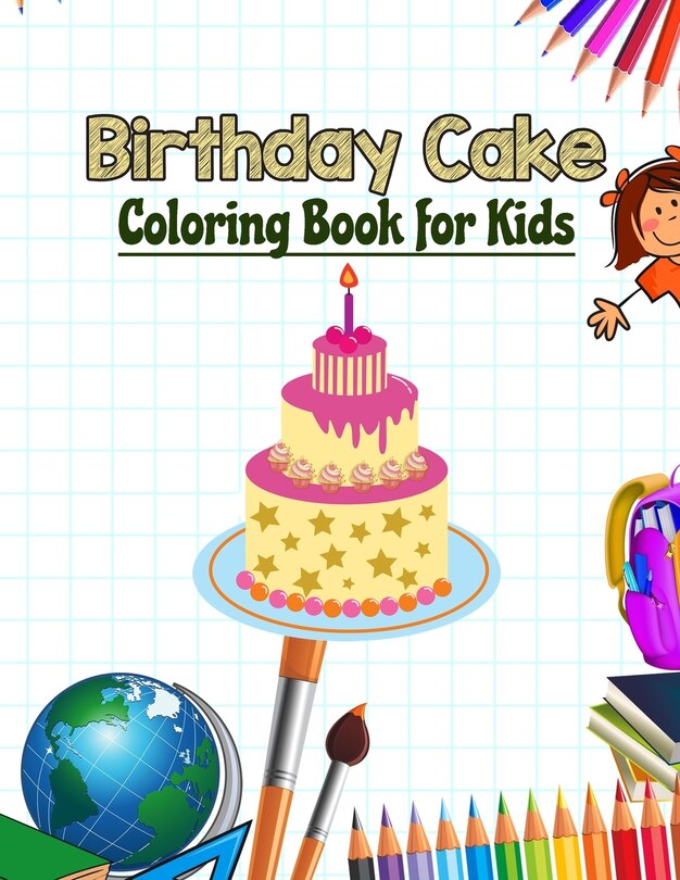 Front cover_Birthday Cake Coloring Book for Kids