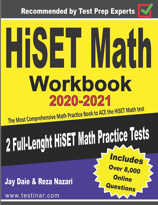 Front cover_HiSET Math Workbook 2020-2021