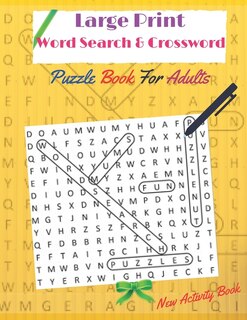 Front cover_Large Print word search & crossword puzzle books for adults (New activity Book)