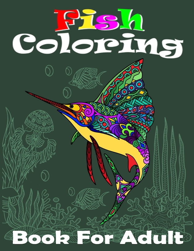 Front cover_Fish Coloring Book For Adult