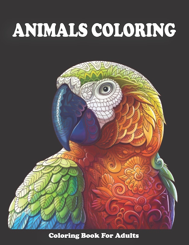 Front cover_Animal Coloring Book For Adults