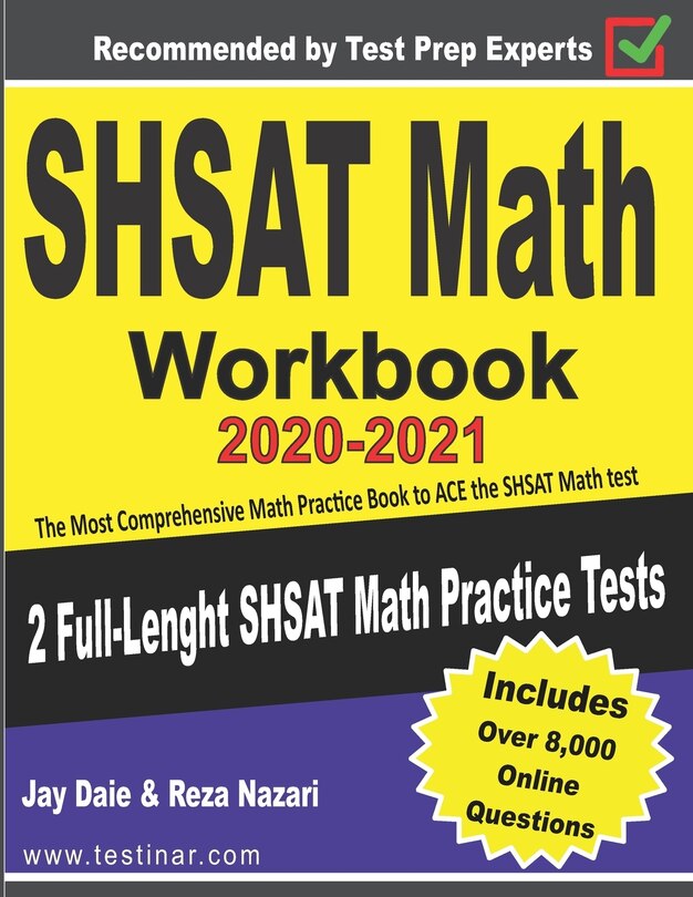 Front cover_SHSAT Math Workbook 2020-2021