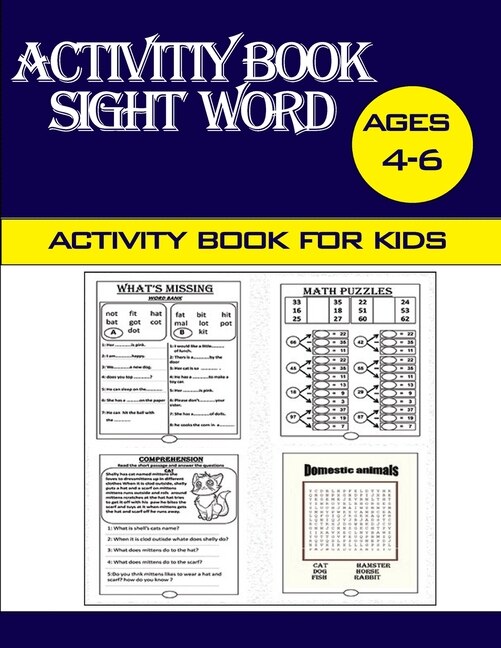 Couverture_Sight Word Activity book for kids ages 4-6