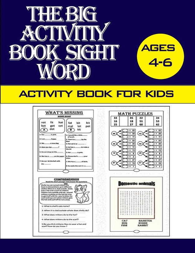 Couverture_The big Sight Word Activity book for kids ages 4-6
