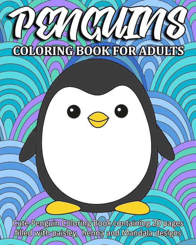 Front cover_Penguins Coloring Book For Adults