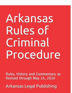 Front cover_Arkansas Rules of Criminal Procedure