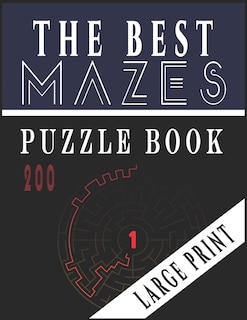 Front cover_The Best 200 Mazes Puzzle Book Large print vol.1