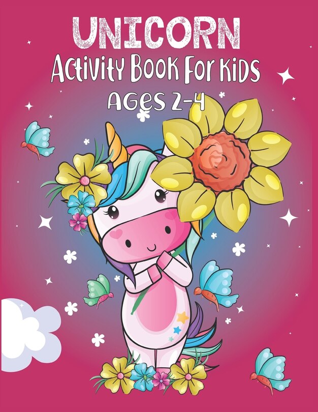 Front cover_Unicorn Activity Book For Kids Ages 2-4