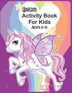 Front cover_Unicorn Activity Book For Kids Ages 8-12
