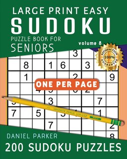 Front cover_Large Print Easy Sudoku Puzzle Book For Seniors