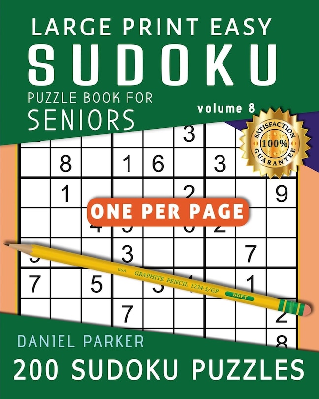 Front cover_Large Print Easy Sudoku Puzzle Book For Seniors