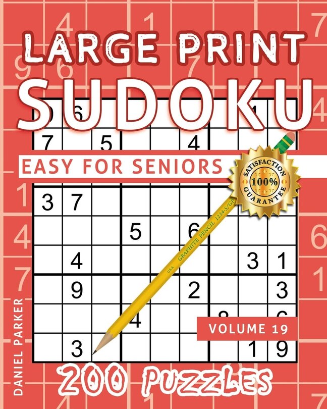 Front cover_Large Print Easy Sudoku Puzzle Book For Seniors