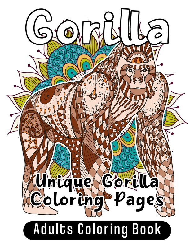 Front cover_Gorilla Adults Coloring Book