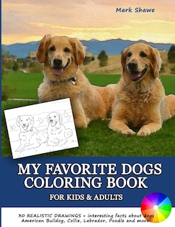 Front cover_MY FAVORITE DOGS Coloring Book for Kids & Adults