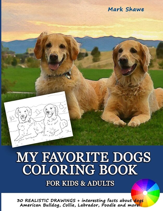 Front cover_MY FAVORITE DOGS Coloring Book for Kids & Adults