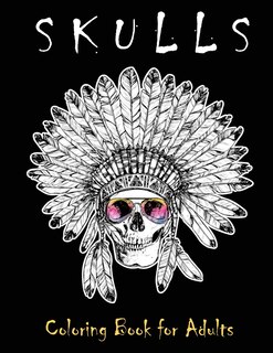 Front cover_Skulls Coloring Book for Adults