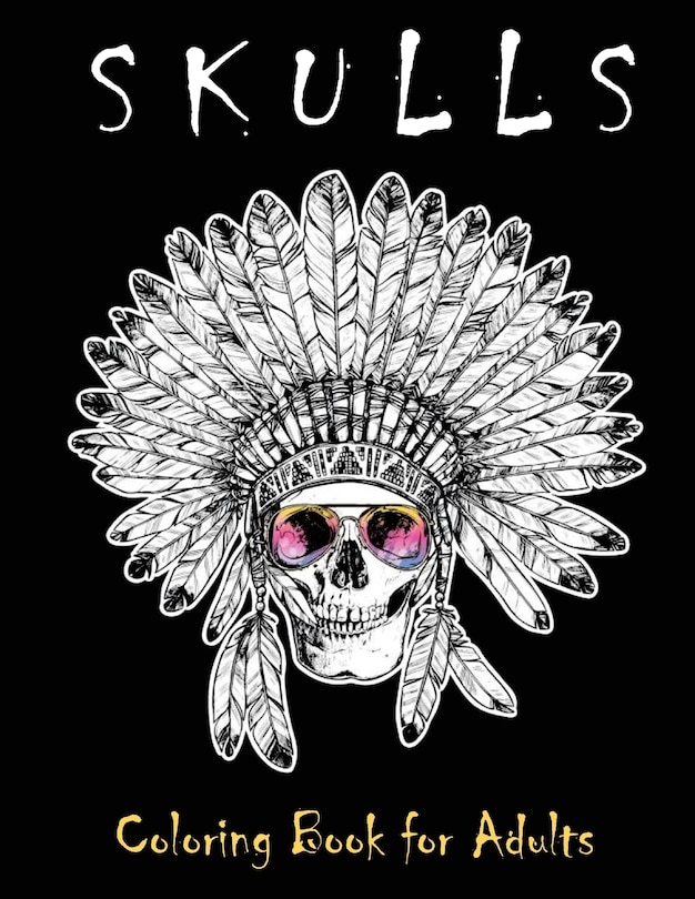 Front cover_Skulls Coloring Book for Adults