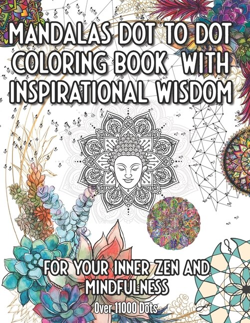 Front cover_Mandala Dot to Dot and Coloring Book with Inspirational Wisdom