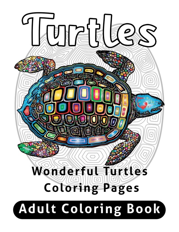 Couverture_Turtles Adult Coloring Book