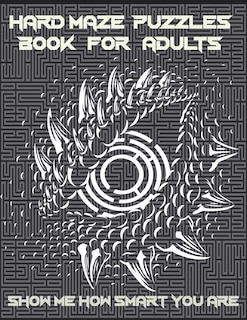 Front cover_Hard Maze Puzzles Book For Adults