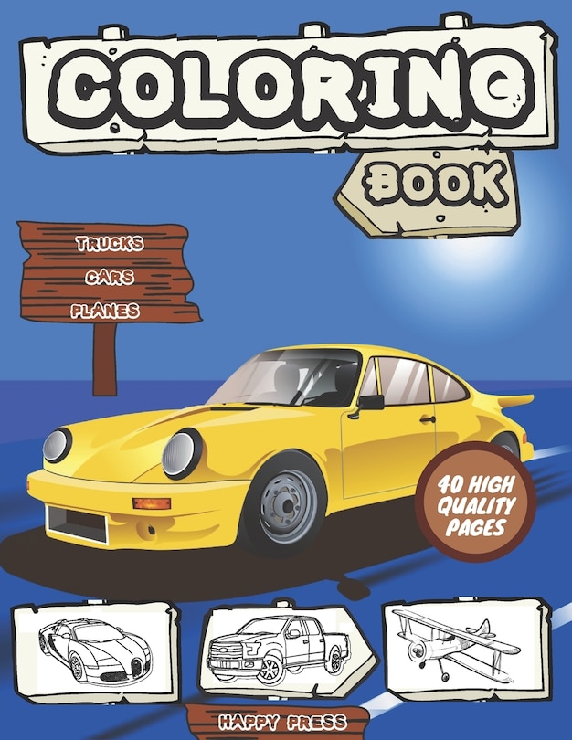Couverture_Trucks Cars Planes Coloring Book
