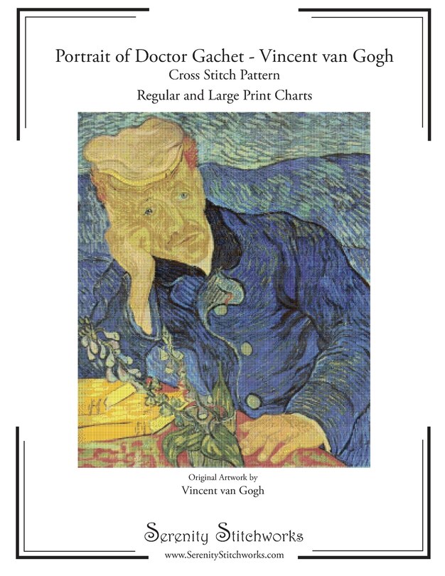 Couverture_Portrait of Doctor Gachet Cross Stitch Pattern - Vincent van Gogh