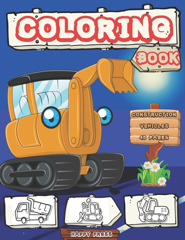 Couverture_Construction Vehicles Coloring Book