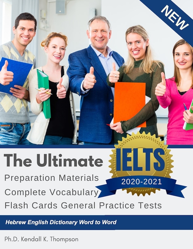 Front cover_The Ultimate IELTS Preparation Materials Complete Vocabulary Flash Cards General Practice Tests Hebrew English Dictionary Word to Word