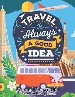 Front cover_Around The World - Travel Coloring Book