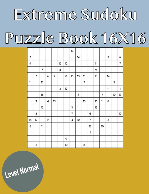 Front cover_Extreme Sudoku Puzzle Book 16X16