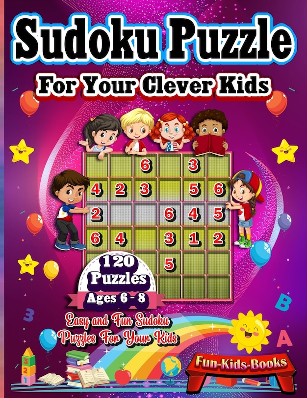 Front cover_Sudoku Puzzles For Your Clever Kids Ages 6-8