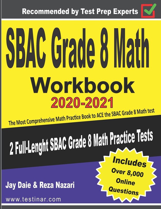 Couverture_SBAC Grade 8 Math Workbook 2020-2021