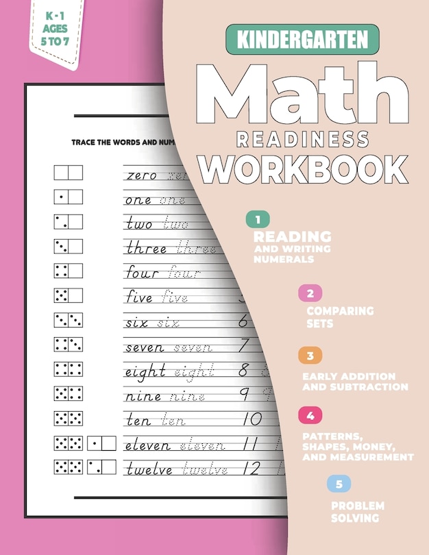 Kindergarten Math Readiness Workbook: Kindergarten and 1st Grade Workbook Age 5-7 - Math Activity Book with Number Tracing, Counting, Matching and Color by Number Activities (Homeschooling Activity Books)