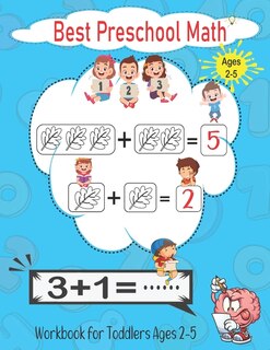 Front cover_Best Preschool Math Workbook for Toddlers Ages 2-5