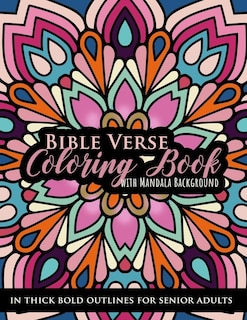 Front cover_Bible Verse Coloring book with Mandala Background in Thick Bold Outline for Senior Adults