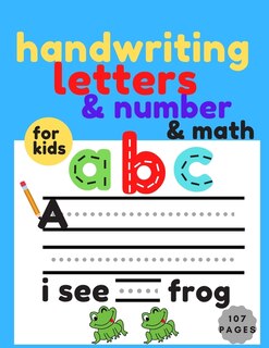 handwriting letters & number & math: handwriting practice books for kids, handwriting without tears, handwriting tracing workbook, Preschool Math Workbooks, preschool math workbook for toddlers, preschool gifts for kids, handwriting workbook for kids
