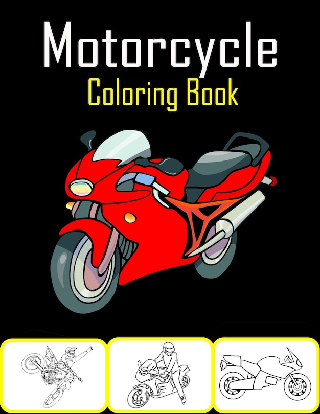 Front cover_Motorcycle Coloring Book
