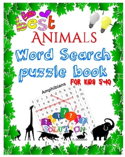 Couverture_Best Animals Word Search puzzle book for kids 5-10