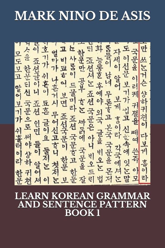 Front cover_Learn Korean Grammar and Sentence Pattern Book 1